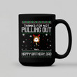 Thanks For Not Pulling Out Christmas Dad Personalized Mug - Ugly Christmas Mug Gift For Dad