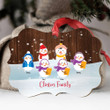 Personalized Snowman Family Ornament, Christmas Ornament Gift For Family