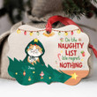 Sale On The Naughty List We Regret Nothing – Cat Personalized Custom Aluminium Ornament – Christmas Gift for Cat Lovers, Cat Mom, Cat Dad