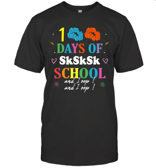 100 Days Of Sksksk School And I Oop Scrunchie Girls Meme Shirt