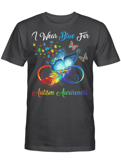 Autism Awareness - I Wear Blue For Autism Awareness Gifts Shirt