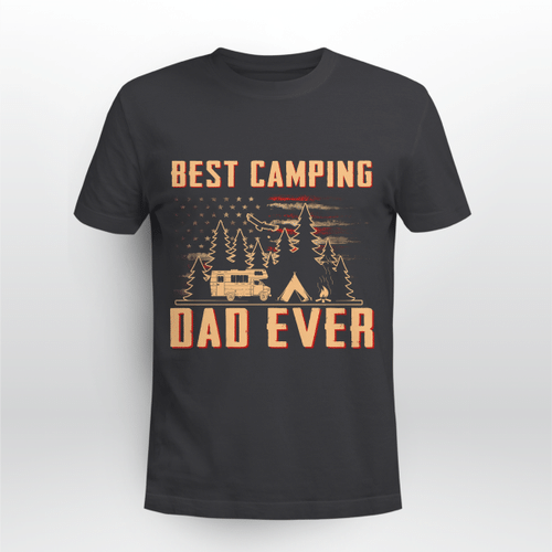 Best Camping Dad Ever Father_s Day Shirt Funny Camping Graphic Tee