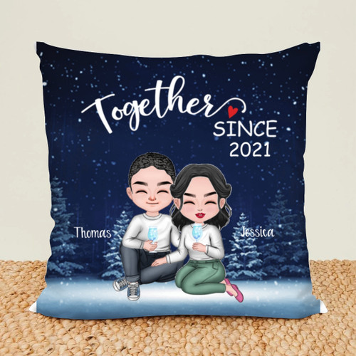 Couple Pillow, Together Since Pillow, Christmas Gift Anniversary Gift For Couple, Husband Wife