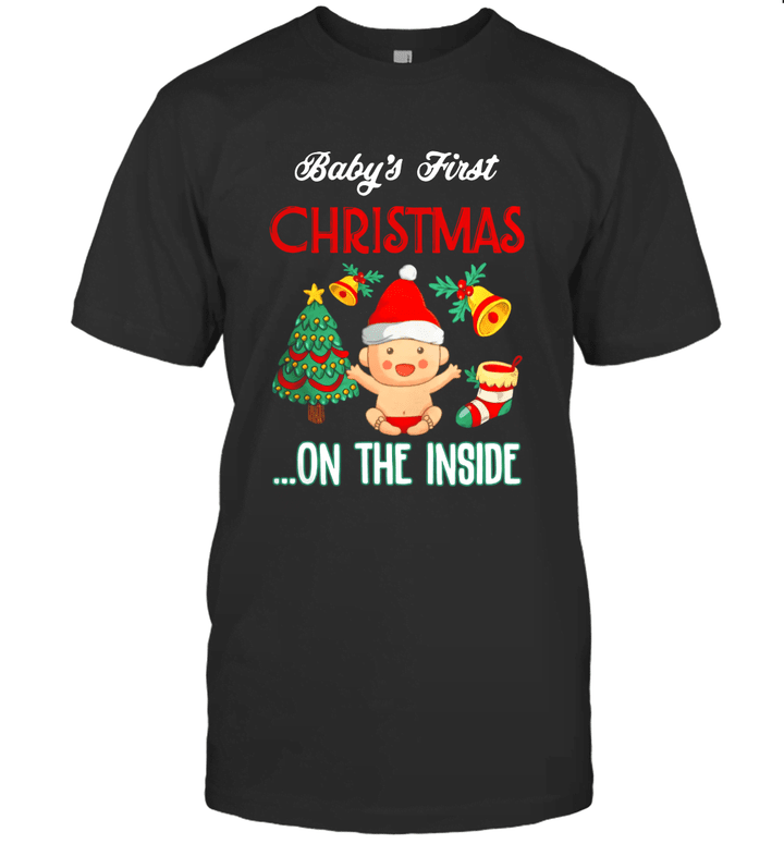 Baby's First Christmas On The Inside Funny Shirt