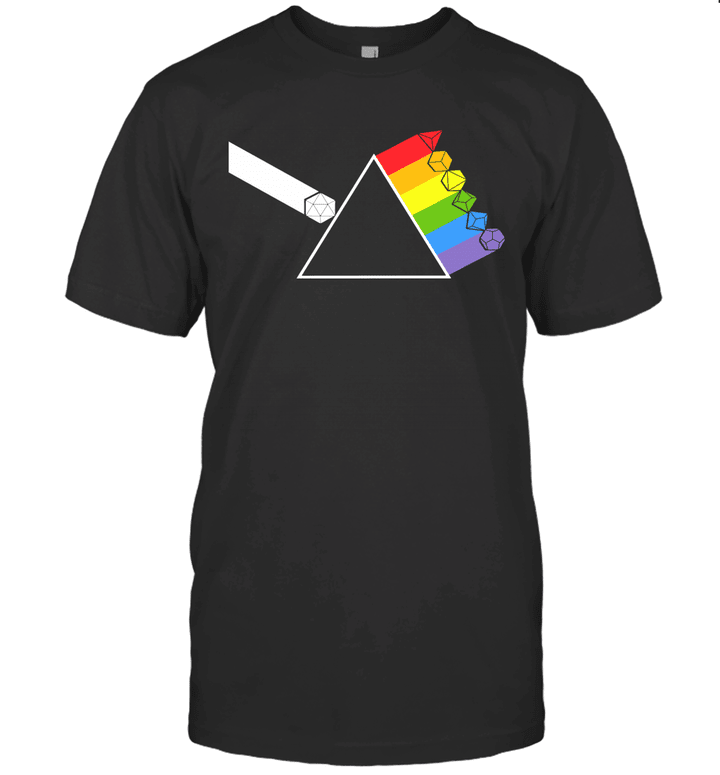 Diceside Of The Moon D20 Dice Set Tabletop Game Shirt