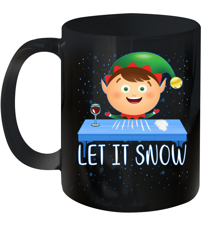 Let It Snow Santa Wine Adult Humor Elf Elves Funny Gag Gifts Mug
