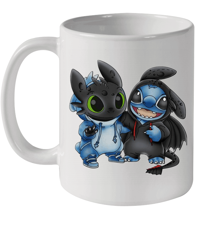 Baby Toothless And Baby Stitch We Are Best Friends Funny Mug