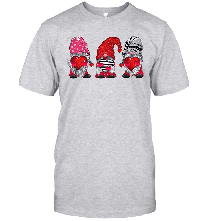 Three Gnomes Holding Hearts Valentine's Day Shirt
