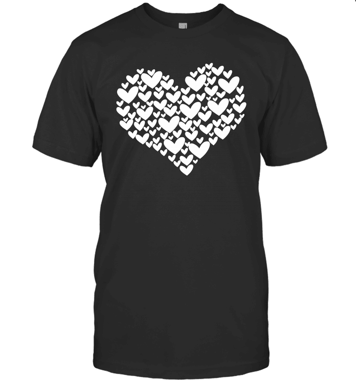 Filled With Hearts Valentine's Day Sketch Heart Shirt