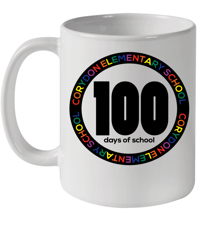 Corydon Elementary School 100 Day School Celebration Mug