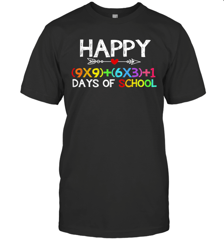 Math Formula 100 Days Of School Boys Girls Shirt