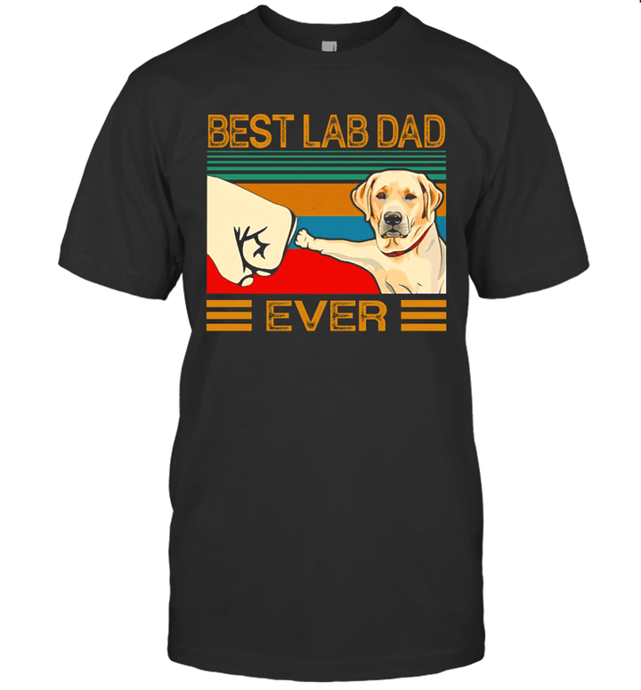 Best Lab Dad Ever Retro Vintage Shirt