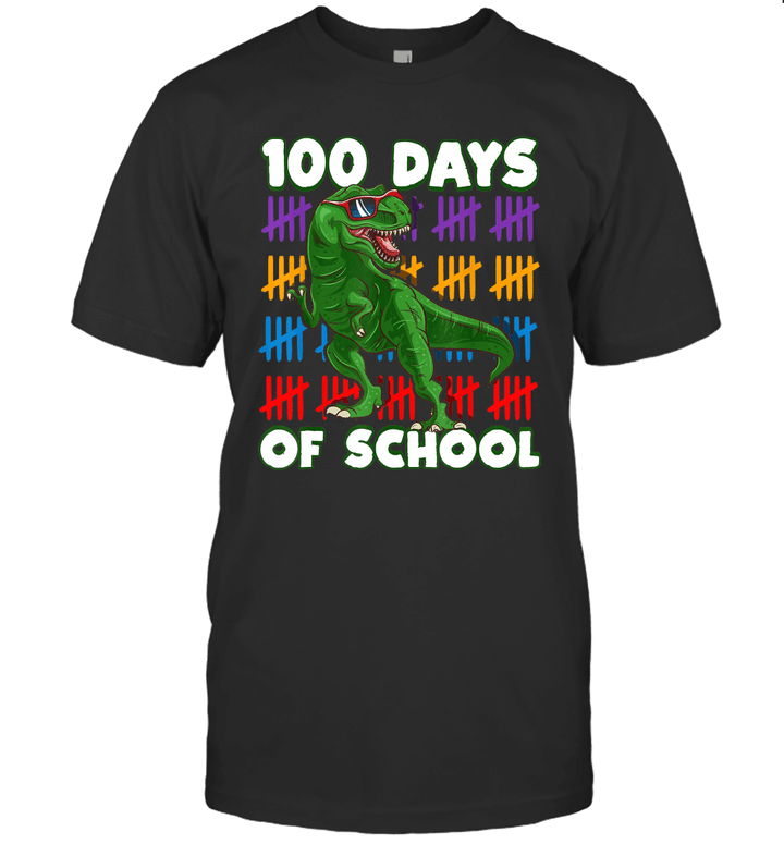 100 Days Of School 100Th Day Dino Shirt