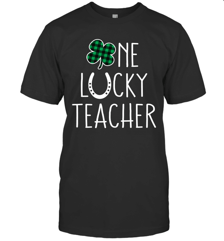 Funny St Patrick's Day Gift For Prek Kinder One Lucky Teacher Shirt