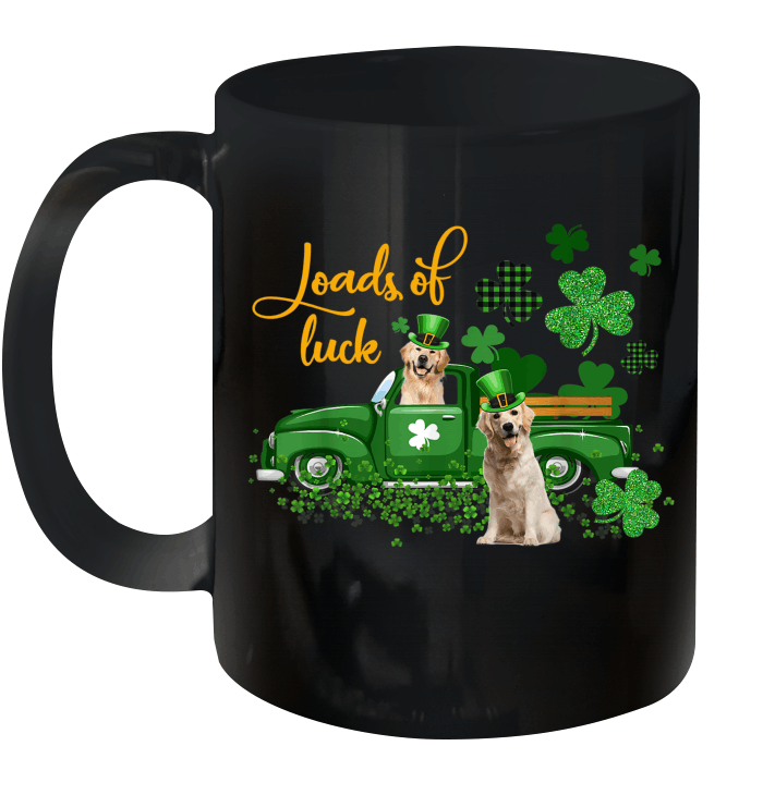 Loads Of Luck Truck Golden Retriever St Patrick's Day Mug