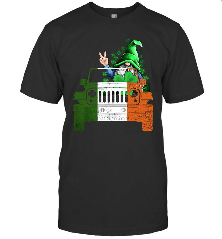 Gnomies Leprechaun Jeep Shamrock Clover St Patrick's Day Shirt