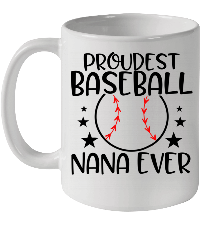 Baseball Grandma Proud Baseball Nana Family Game Day Mug