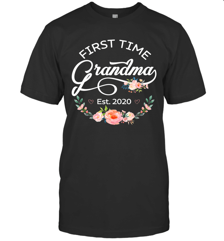 Promoted to Grandma Est 2020 Floral Shirt