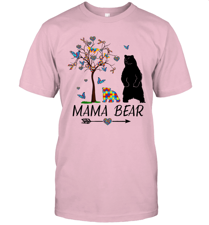 Mama Bear Autism Awareness Love Support Autism Mom Mommy Shirt