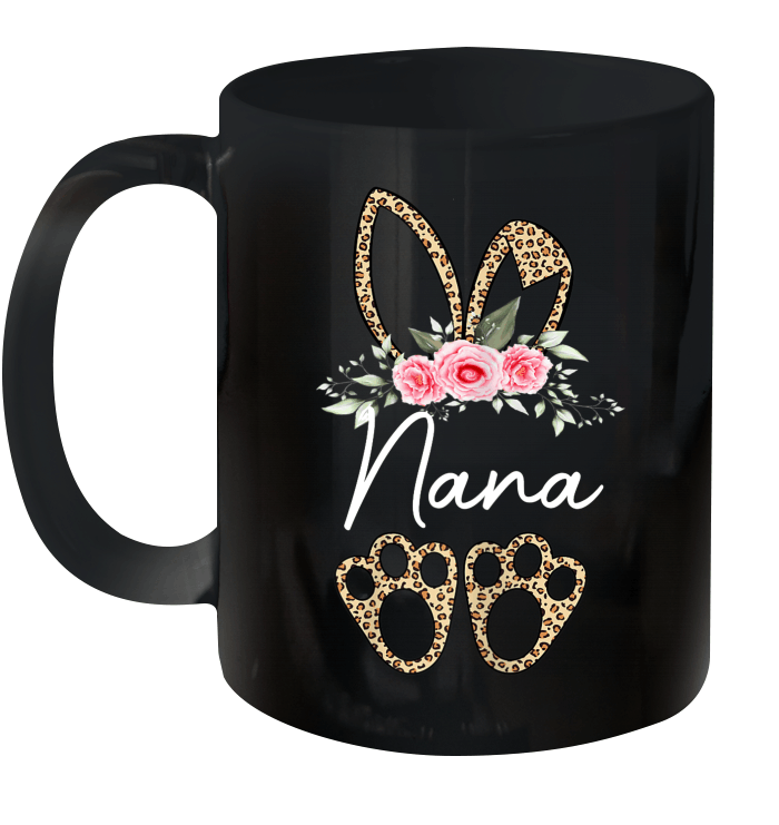 Leopard Bunny Nana Easter Day Rabbit Funny Happy Easter Day Mug