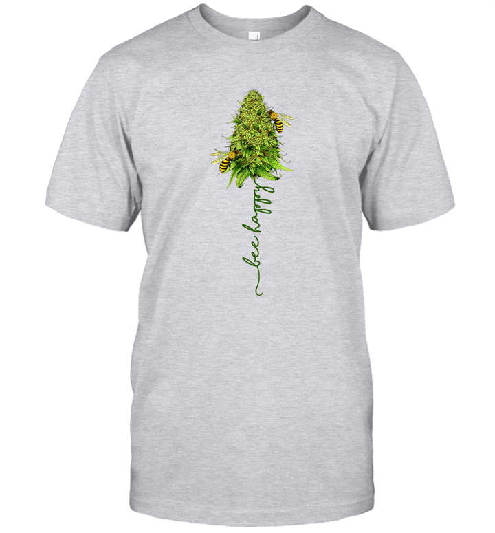 Bee Happy Cannabis Funny Shirt