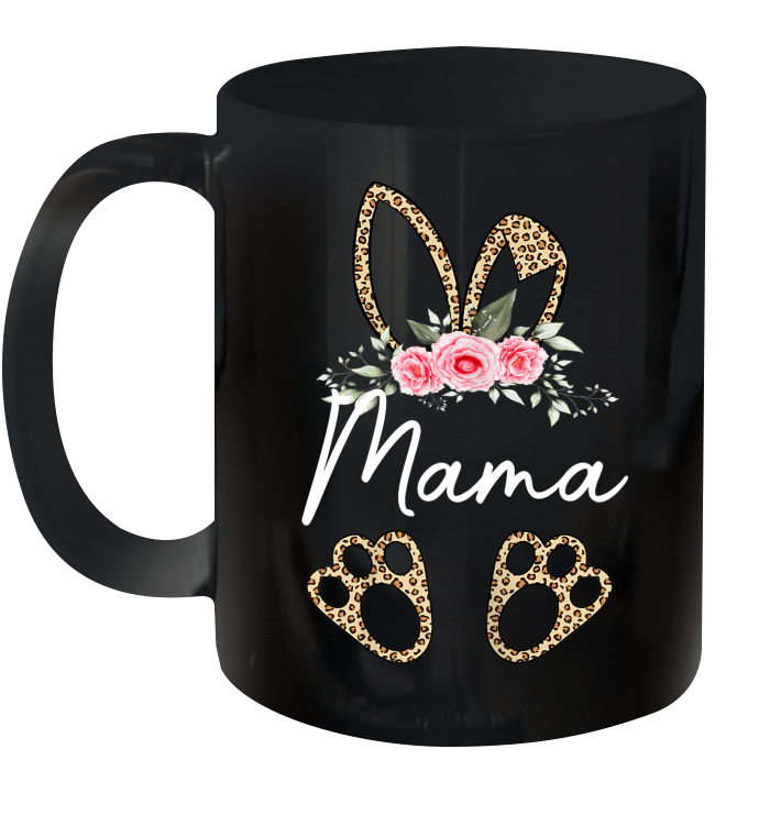 Mother's Day Easter Gifts For Mama Leopard Print Bunny Mug