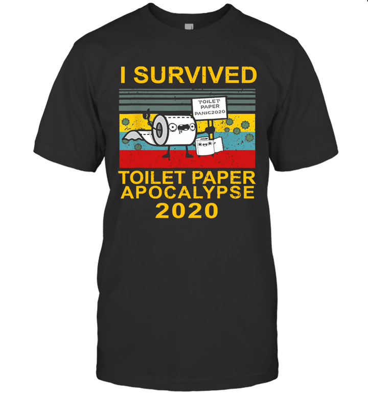 I Survived Toilet Paper Apocalypse 2020 Vintage Retro Shirt