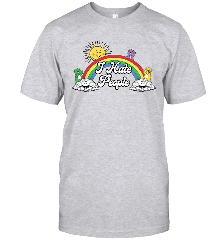 Bear Rainbow I Hate People Shirt Funny Sun T Shirt