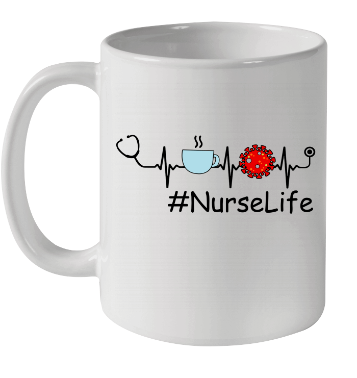 Nurse Life Heart Beat Coffee 2020 Quarantined Gift Mug #NurseLife