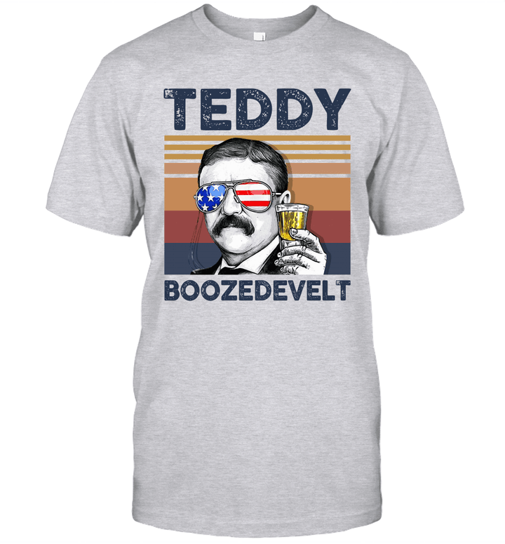 Teddy Boozedevelt US Drinking 4th Of July Vintage Shirt Independence Day American Gift