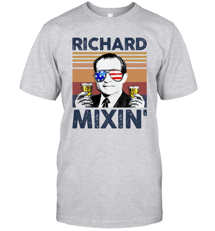 Richard Mixin' US Drinking 4th Of July Vintage Shirt Independence Day American Gift