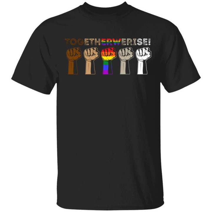 Together We Rise Black Lives Matter Hands Symbol LGBT Shirt