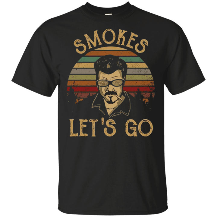 Vintage Retro Sunset Trailer Park Boys Smokes Let’s Go Shirt