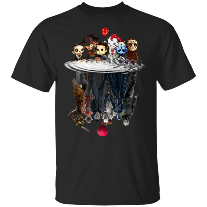 Horror characters movies water mirror reflection Halloween Shirt