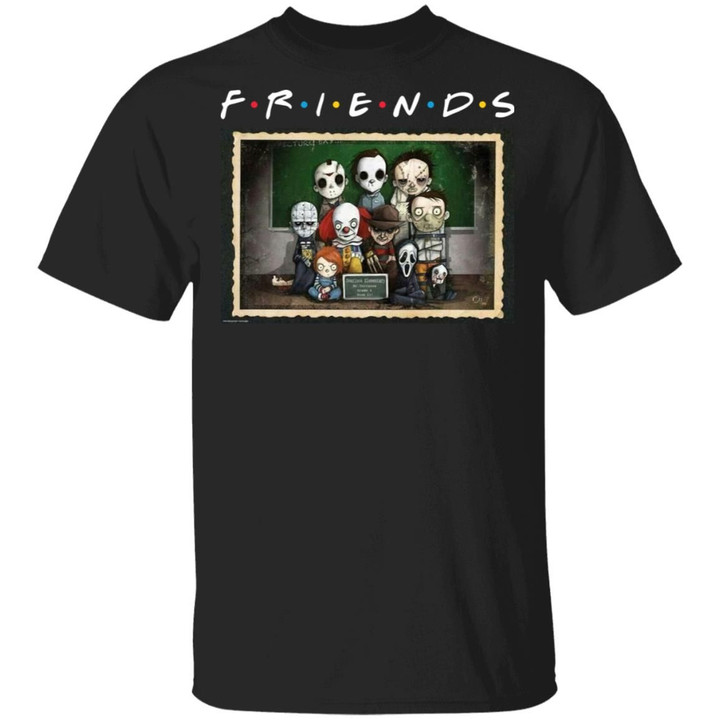 Friends Horror Movies Character Cartoon Halloween Graphic Tee Shirt
