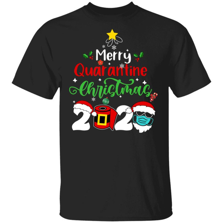 Merry Quarantine Christmas 2020 Toilet Paper Satan Claus Shirt