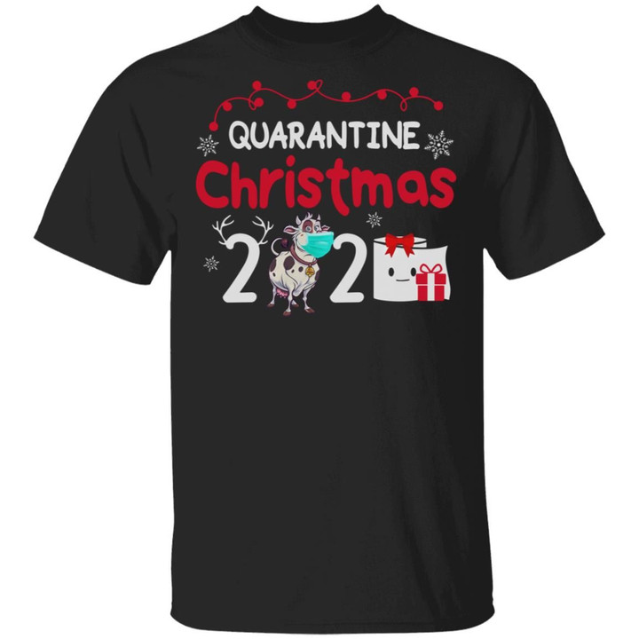 Quarantine Christmas Cow Paper 2020 t-shirt