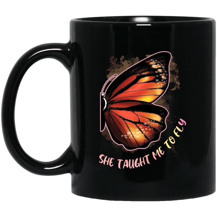 She Taught Me To Fly Butterfly Best Friend Couple Mug