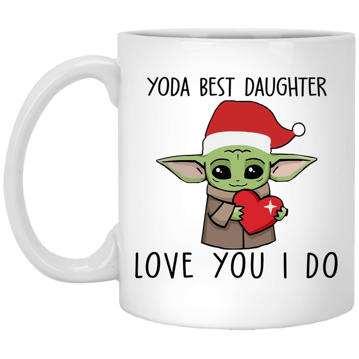 Santa Baby Yoda best Daughter love you I do Christmas Mug