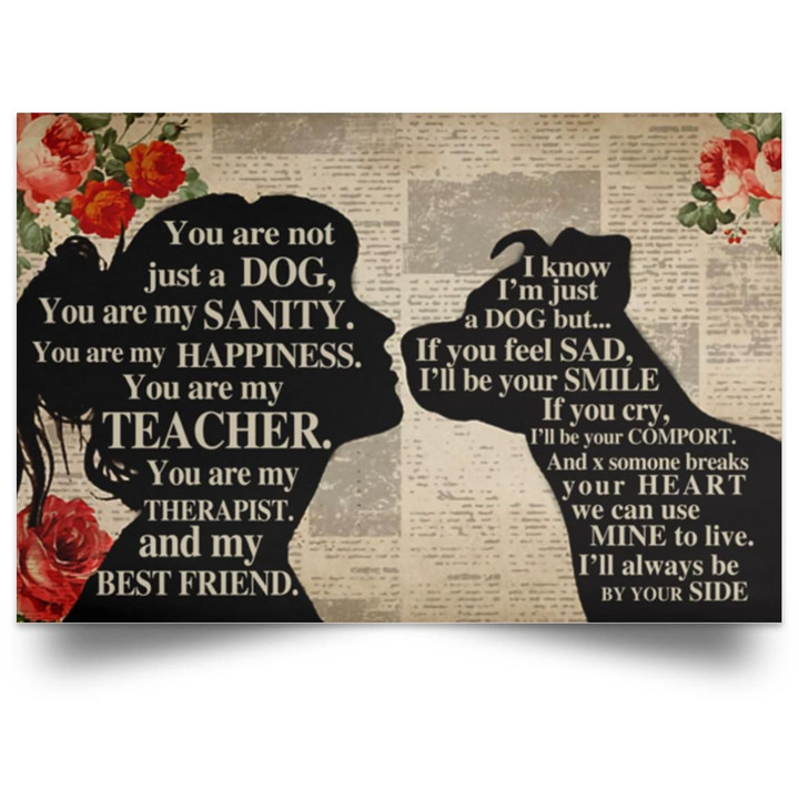 Labrador Dog Girl Therapist You Are Not Just A Dog Poster