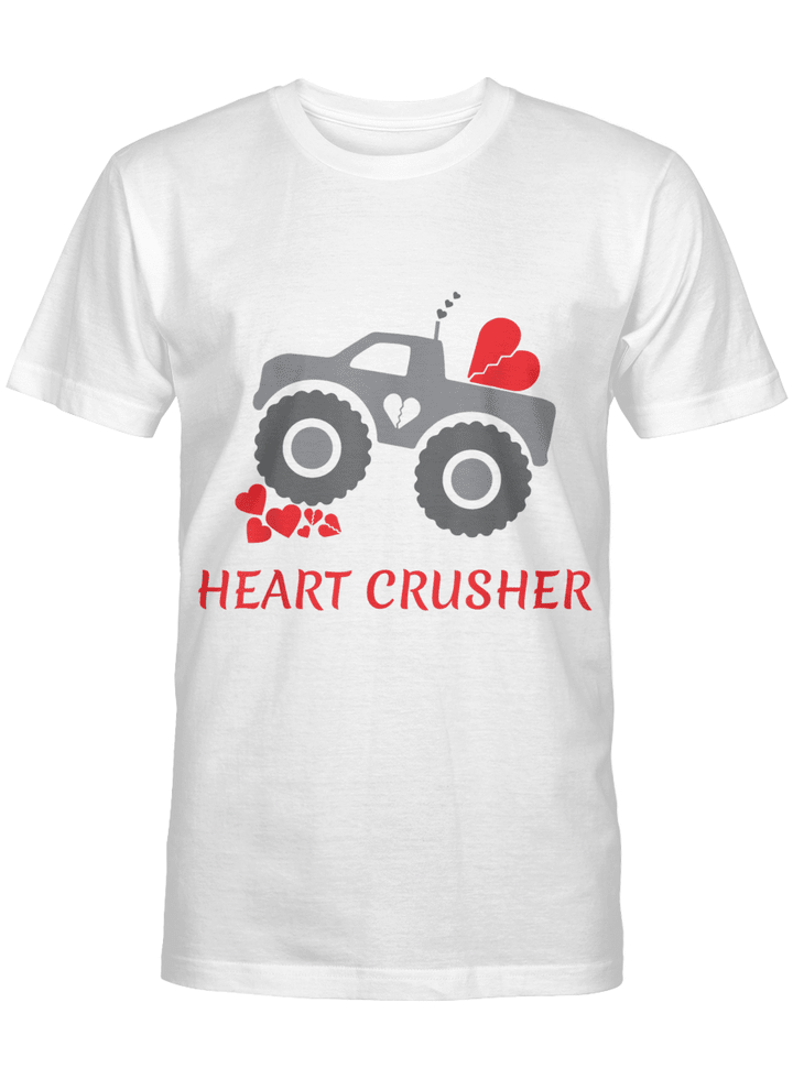 Heart Crusher shirt Boy Valentines Day T Shirt Truck Tee