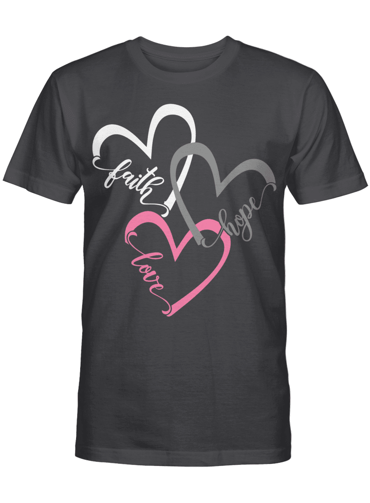 Faith Hope Love Hearts T-Shirt