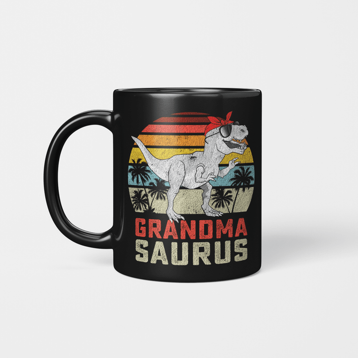 Grandmasaurus T-Rex Dinosaur Grandma Saurus Family Matching Vintage Mug