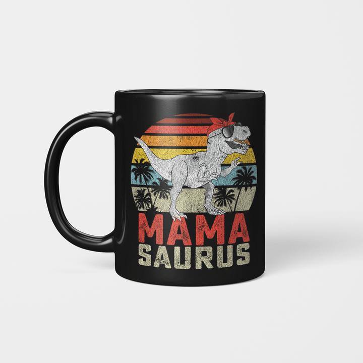 Mamasaurus T-Rex Dinosaur Mama Saurus Family Matching Vintage Mug