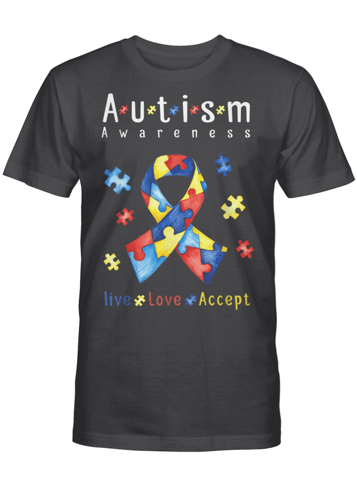 Live Love Accept Autism Awareness Month Shirt