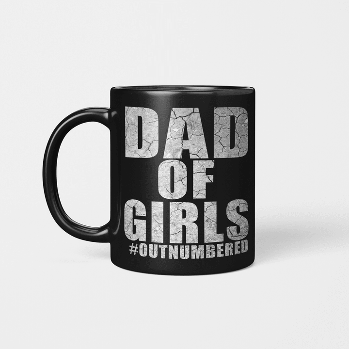 Dad Of Girls Out Numbered Happy Father’s Day Mug Gift For Dad