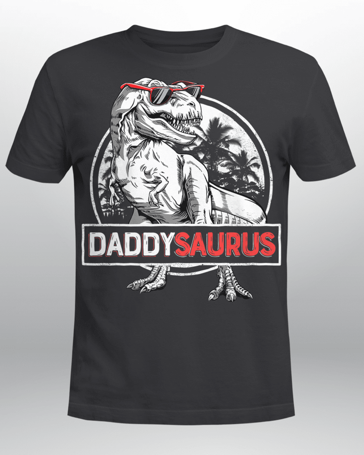 Daddysaurus T-Shirt Fathers Day Gifts T Rex Daddy Saurus Men