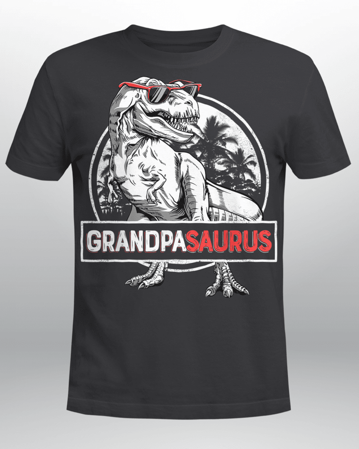 Grandpasaurus T-Shirt T Rex Grandpa Saurus Dinosaur Granddad