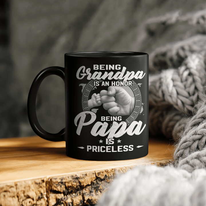 Being Grandpa Is An Honor Being Papa Is Priceless Mug Funny Father_s Day Gift
