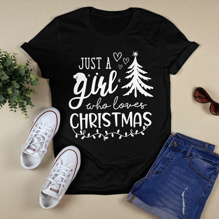 Just A Girl Who Loves Christmas Tree Shirt